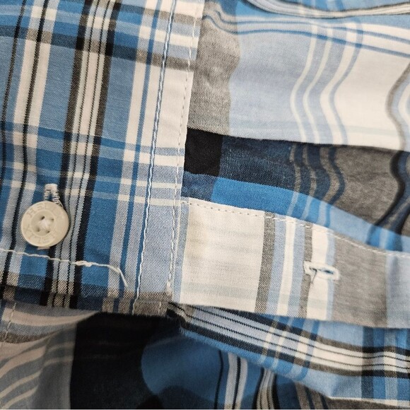 HELIX Shirt Boys Size XL Plaid Long Sleeve Roll Up Pockets Skull Skater See Pics - Picture 10 of 10